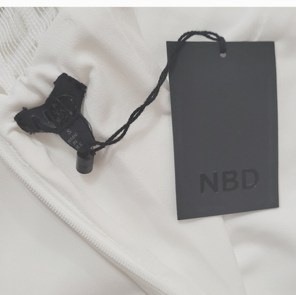 NBD X REVOLVE 4AM White Caged Bustier Midi Bridal Midi Dress sz S - Picture 9 of 13